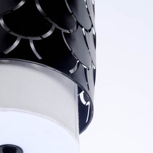 Mercana Brasseur III Contemporary Fish Scale Wall Sconce - Sculptural Lighting for Modern Home Decor Black Metal 65388