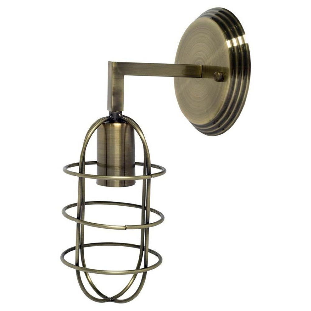 Mercana Hines II Nautical-Inspired Metal Bulb Cage Wall Sconce for Vintage Industrial Coastal Decor 65393