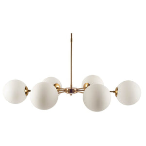 Mercana Lahey Contemporary Six-Bulb Chandelier with Wooden-Bead Accents for Elegant Ambient Illumination 65438