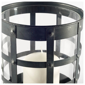 Mercana Oliver Modern Caged Candle Holder - Stylish Glass and Metal Accent for Home Decor and Tabletop Elegance 67190