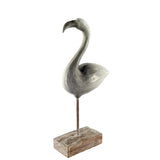 Odette I (Small) 8L x 3W Off-White Resin Flamingo