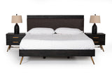 VIG Furniture Eastern King Nova Domus Tabitha Modern Dark Brown Recycled Pine Bed VGWH180430-BED-EK