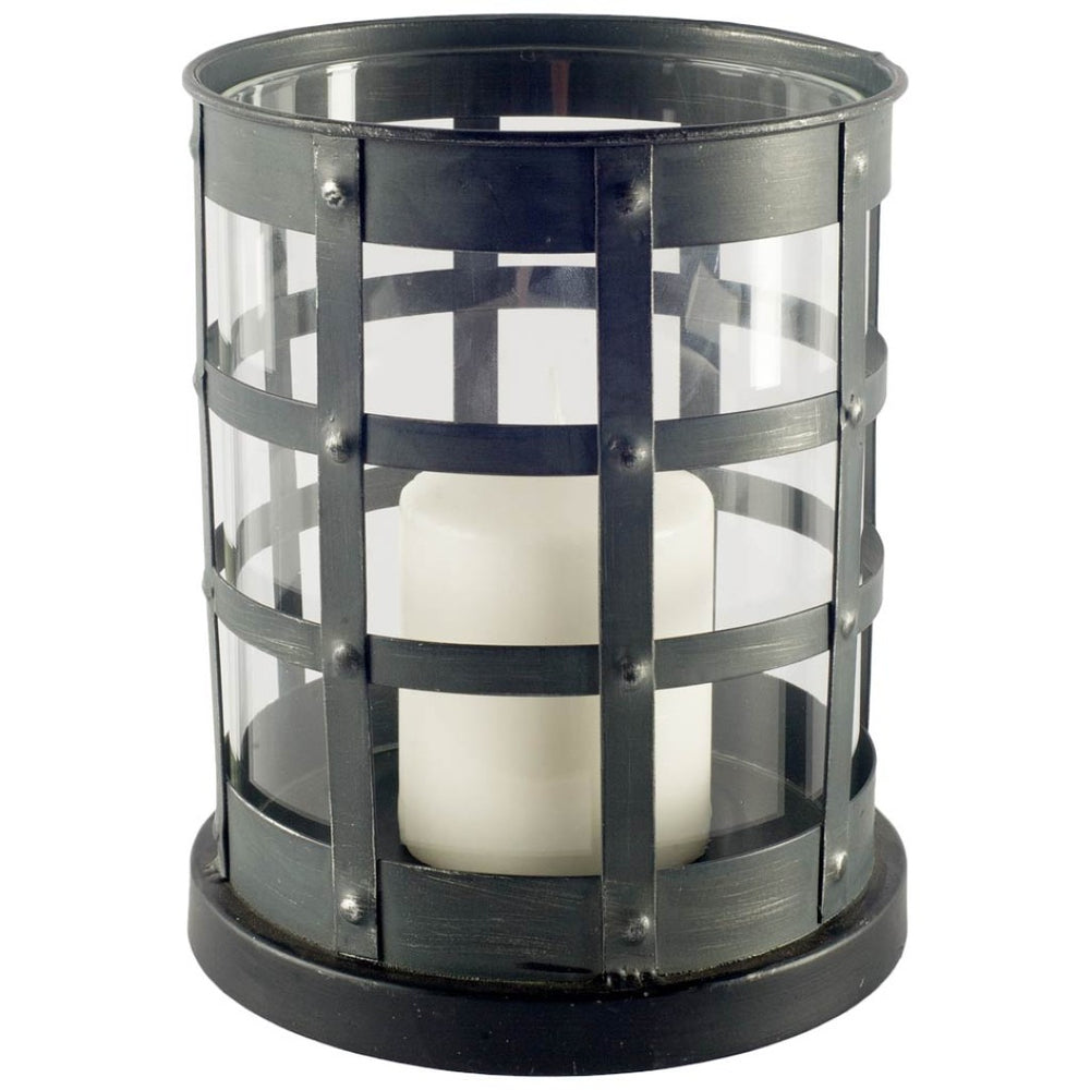 Mercana Oliver Modern Caged Candle Holder - Stylish Glass and Metal Accent for Home Decor and Tabletop Elegance 67190