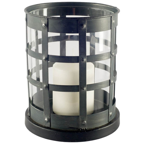 Mercana Oliver Modern Caged Candle Holder - Stylish Glass and Metal Accent for Home Decor and Tabletop Elegance 67190