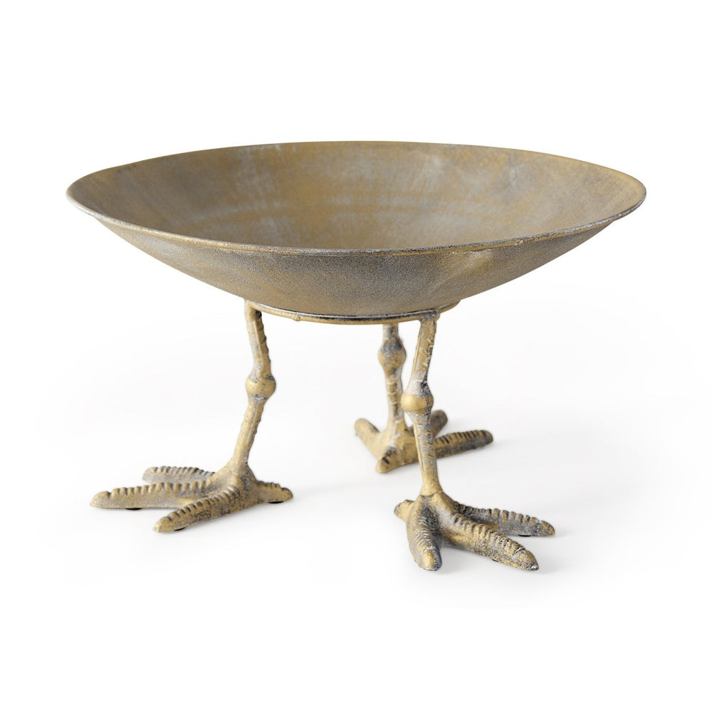 Mercana Chadwick Decorative Bowl with Webbed Feet - Modern Metal Accent for Stylish Home Decor Display 67219