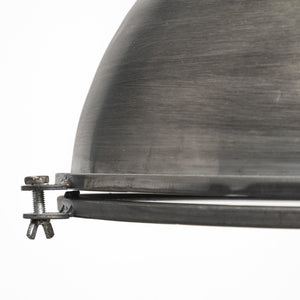 Mercana Bashaw I Elegant Metal Dome Pendant Light – Vintage-Industrial Design for Modern Farmhouse Spaces Gray Metal 65100