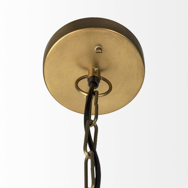 Mercana Fenton Pendant Light – Stylish Modern Farmhouse Design with Conical Shade for Elegant Illumination Black Shade | Gold Metal 65465