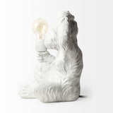 Mercana Simia (12"H) White Resin Playful Monkey Table Lamp  65319