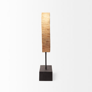 Mercana Ironwood Accent Piece - Unique Indian Mango Wood Sculpture on Sleek Black Base for Stylish Decor 67283