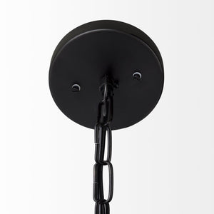 Mercana Leighton Pendant Light - Striking Spherical Design in Antiqued Gold for Modern Farmhouse Glamour Black Metal | Glass Globe 65463