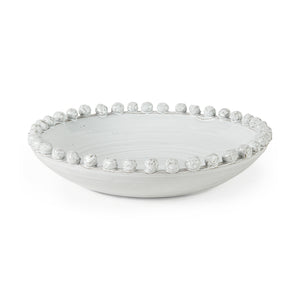 Mercana Basin 16" Round Off-White Glazed Decorative Bowl 67677