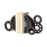 Cogsworth Set of 2 14L x 4W Brown Resin Industrial Gear Bookends