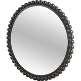 Mercana Orbit 43" Round Black Metal Ball Frame Mirror 67633