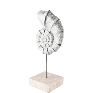 Mercana Cockle 5L x 4W White Coastal Iron Sea Shell 67288