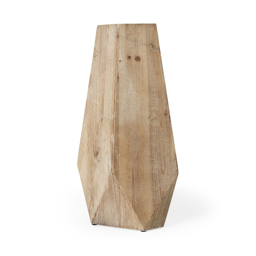 Mercana Allen Large Oval Wooden Vase - Sculptural Accent for Modern Farmhouse and Rustic Decor Essentials Natural Wood | 19H 67245