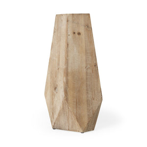 Mercana Allen Large Oval Wooden Vase - Sculptural Accent for Modern Farmhouse and Rustic Decor Essentials Natural Wood | 19H 67245