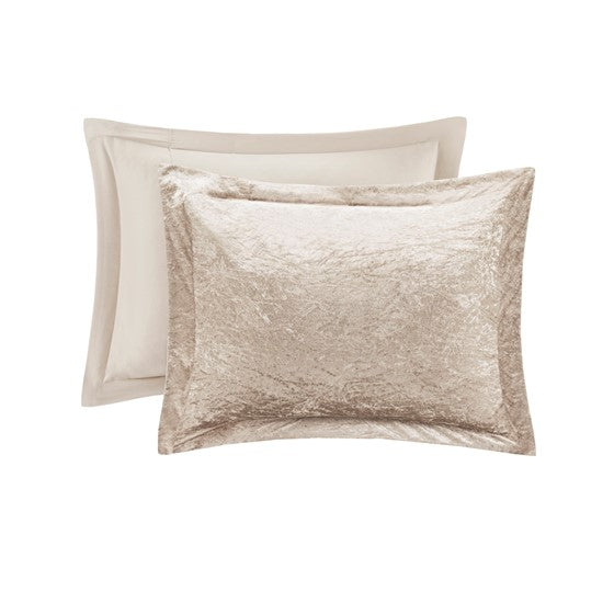 English Elm Twin/Twin Plush Velvet Comforter Set with Embroidered Throw Pillow, Quilted Microfiber Reversible Luxury Bedding B035P203251