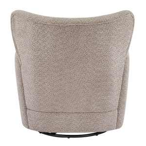 English Elm Modern Bouclé Wingback Swivel Chair with 360 Degree Rotation for Living Room Black,Camel N776P403573M