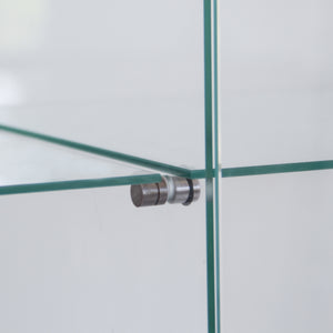 English Elm Tempered Glass Display Cabinet - Versatile Wine, Storage & File Cabinet With Led Light, Adjustable Feet W3155P268117-GIGA