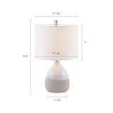 510 Design Driggs Casual Ceramic Textured Table Lamp 5DS153-0029 Ivory/Grey