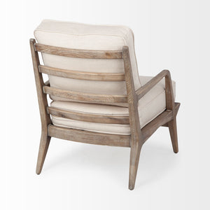 Mercana Harman Coastal-Inspired Accent Chair with Plush Comfort and Natural Wood Frame for Any Space 67513