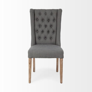 Mercana Mackenzie Plush Linen Dining Chair with Solid Wood Base – Elegant Tufted Comfort for Every Space 67511