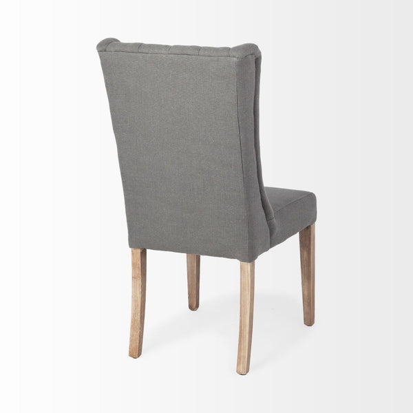 Mercana Mackenzie Plush Linen Dining Chair with Solid Wood Base – Elegant Tufted Comfort for Every Space 67511