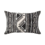 Mercana Beveridge II 14 x 26 Black And White Embroidered Pattern Decorative Pillow Cover  67336