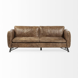 Mercana Cobain I 84" Two-Seater Sofa - Premium Leather, Modern Industrial Design for Luxurious Comfort 67680