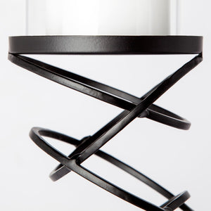 Mercana Omega Candle Holder - Modern Stacked Ring Design in Matte Finish for Elegant Tabletop Décor Black Metal |  21.3H 67880