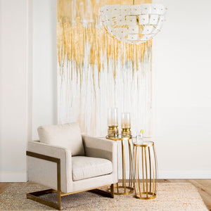 Mercana Rupert Luxe Modern Club Chair with Plush Comfort and Eye-Catching Metallic Frame for Stylish Spaces 67929