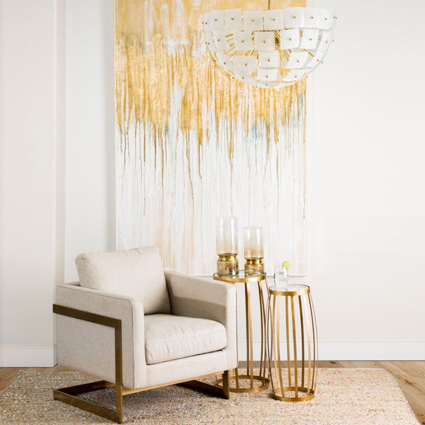 Mercana Rupert Luxe Modern Club Chair with Plush Comfort and Eye-Catching Metallic Frame for Stylish Spaces 67929