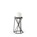 Sixx I Small Antiqued Metal Hexagonal Table Candle Holder