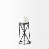 Mercana Sixx I Small Antiqued Metal Hexagonal Table Candle Holder  67886