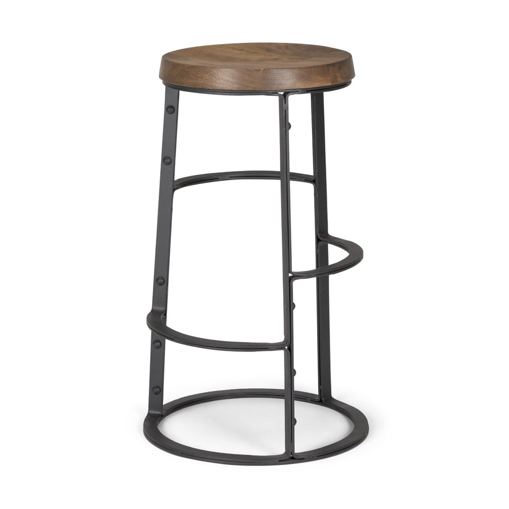 Mercana Neo Contemporary Counter-Height Stool with Ergonomic Wooden Seat for Stylish Dining and Bars 67903
