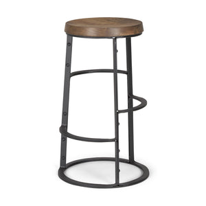 Mercana Neo Contemporary Counter-Height Stool with Ergonomic Wooden Seat for Stylish Dining and Bars 67903