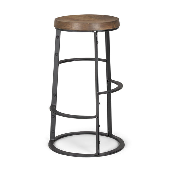 Mercana Neo Contemporary Counter-Height Stool with Ergonomic Wooden Seat for Stylish Dining and Bars 67903