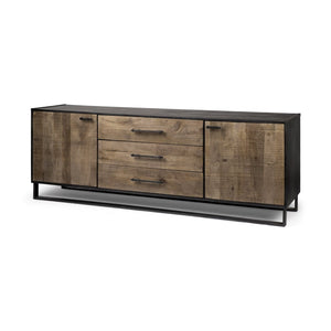 Mercana Alvin Sideboard - Stylish Storage Solution with 3 Drawers and 2 Cabinets for Modern Interiors 67851