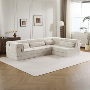 English Elm Compression Mahjong Sofa - Versatile Modular Floor Bed With Memory Foam & Soft Fleece, No Assembly W3723S00023