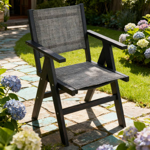 English Elm Lounge Charcoal Grey All-Season Outdoor Chair With Ergonomic Support & Durable Weather-Resistant Design W2085P364101