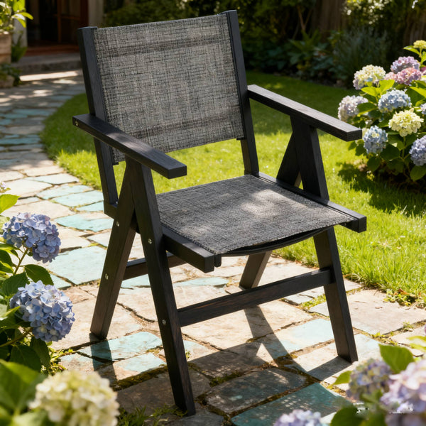 English Elm Lounge Charcoal Grey All-Season Outdoor Chair With Ergonomic Support & Durable Weather-Resistant Design W2085P364101