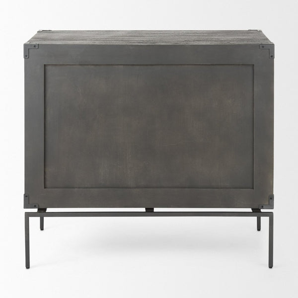 Mercana Ward 34L x 18W Industrial 3 Drawer Accent Cabinet with Iron Base for Modern Urban Living Spaces 67826