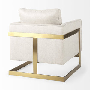 Mercana Rupert Luxe Modern Club Chair with Plush Comfort and Eye-Catching Metallic Frame for Stylish Spaces 67929