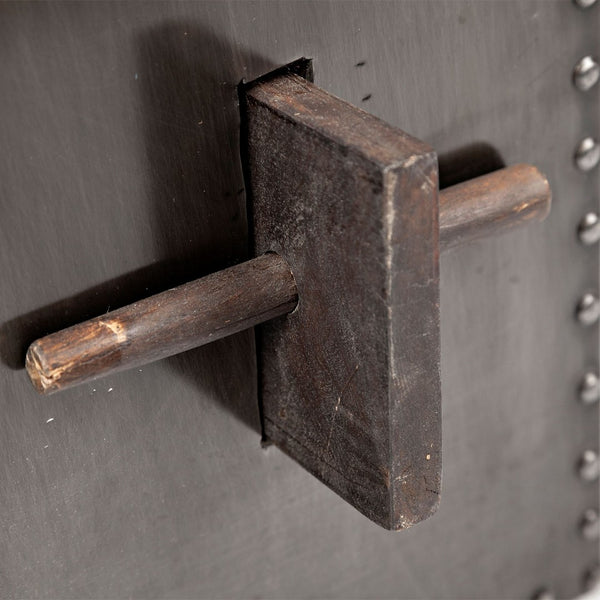 Mercana Orwell Industrial Office Desk with Reclaimed Solid Wood Top and Sturdy Metal Cladded Frame Design 67899