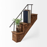 Mercana Page Wood and Metal Wall Shelf 67977