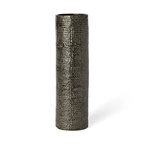Mercana Kona II Medium Ceramic Vase - Striking Black and Gold Accent for Modern Home Decor and Style Black/Gold Ceramic | 15H 68026