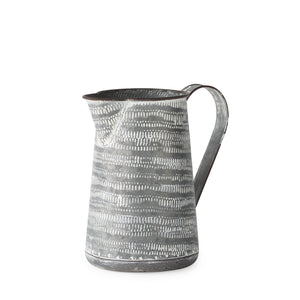 Mercana Serena I 8H Small Gray/White Textured Metal Jug 68058