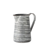 Serena I 8H Small Gray/White Textured Metal Jug