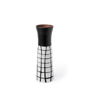 Mercana Luanda Ceramic Vase - Striking Black and White Sculptural Accent for Modern Home Décor Display Black/White Ceramic | 24H 68103
