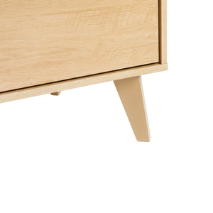 English Elm Walker Edison - Mid-Century Hans 6-Drawer Dresser with Durable MDF, UV Foil Finish, Warp-Resistant, Smooth Slides Brown 56.5 L x 20 W x 8 H B185P169061